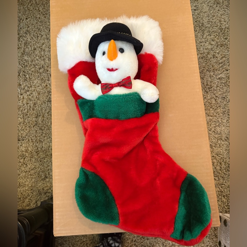 Festive Snowman Christmas Stocking